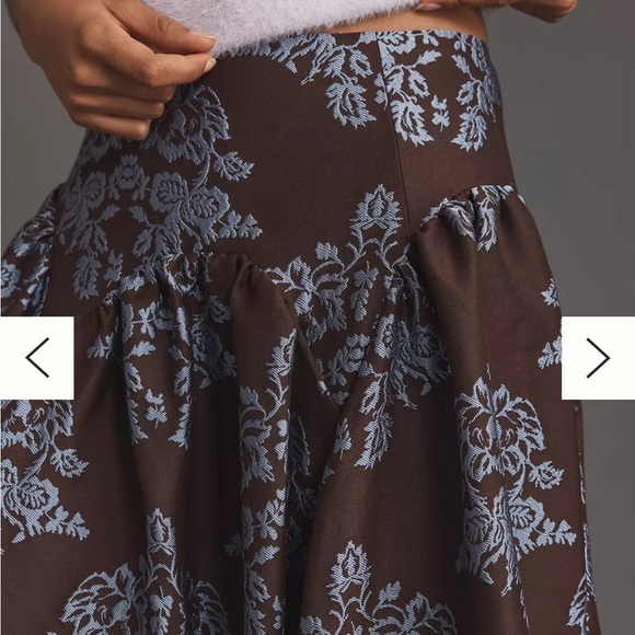 NWT By Anthropologie Brocade Midi Skirt size 16 - Picture 3 of 9